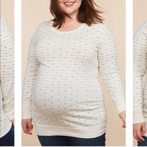 Maternity crew neck sweater top